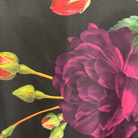 Ted Baker Luxurious Bold Floral Satiny Kimono Sleeve Women’s Robe, Sz 16/18 - Picture 9 of 9